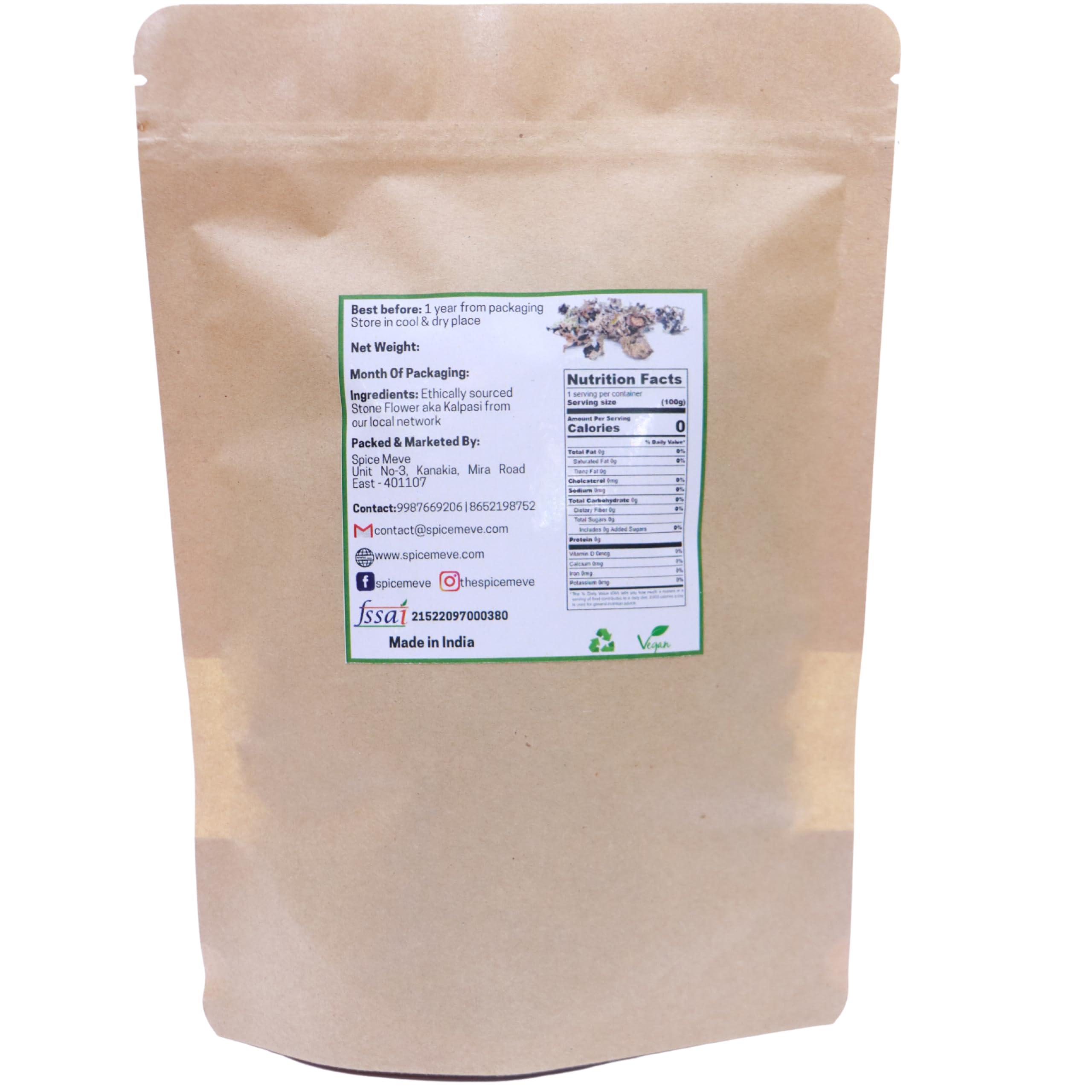 Spice Meve Spice Meve Black Stone Flower Spice | Pathar/Patthar ke Phool Spice | Dagad Phool, Kalpasi | Permalia Perlata| For Flavourful Cooking (100gm)