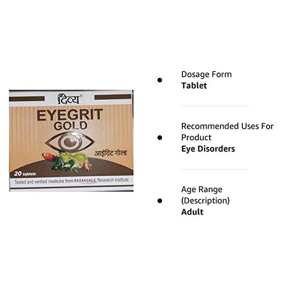Generic Divya eyegrit gold 20 tab