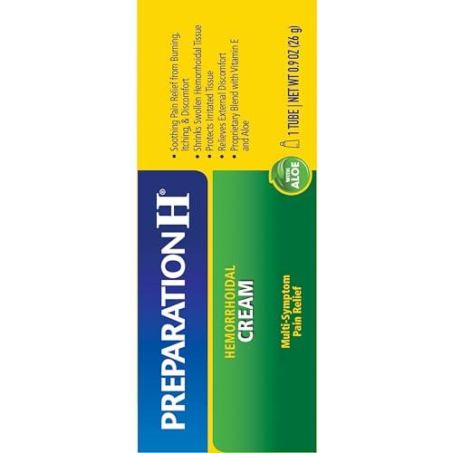 Preparation H PREPARATION H Hemorrhoid Symptom Treatment Cream (0.9 Ounce Tube), Maximum Strength Multi-Symptom Pain Relief with Aloe