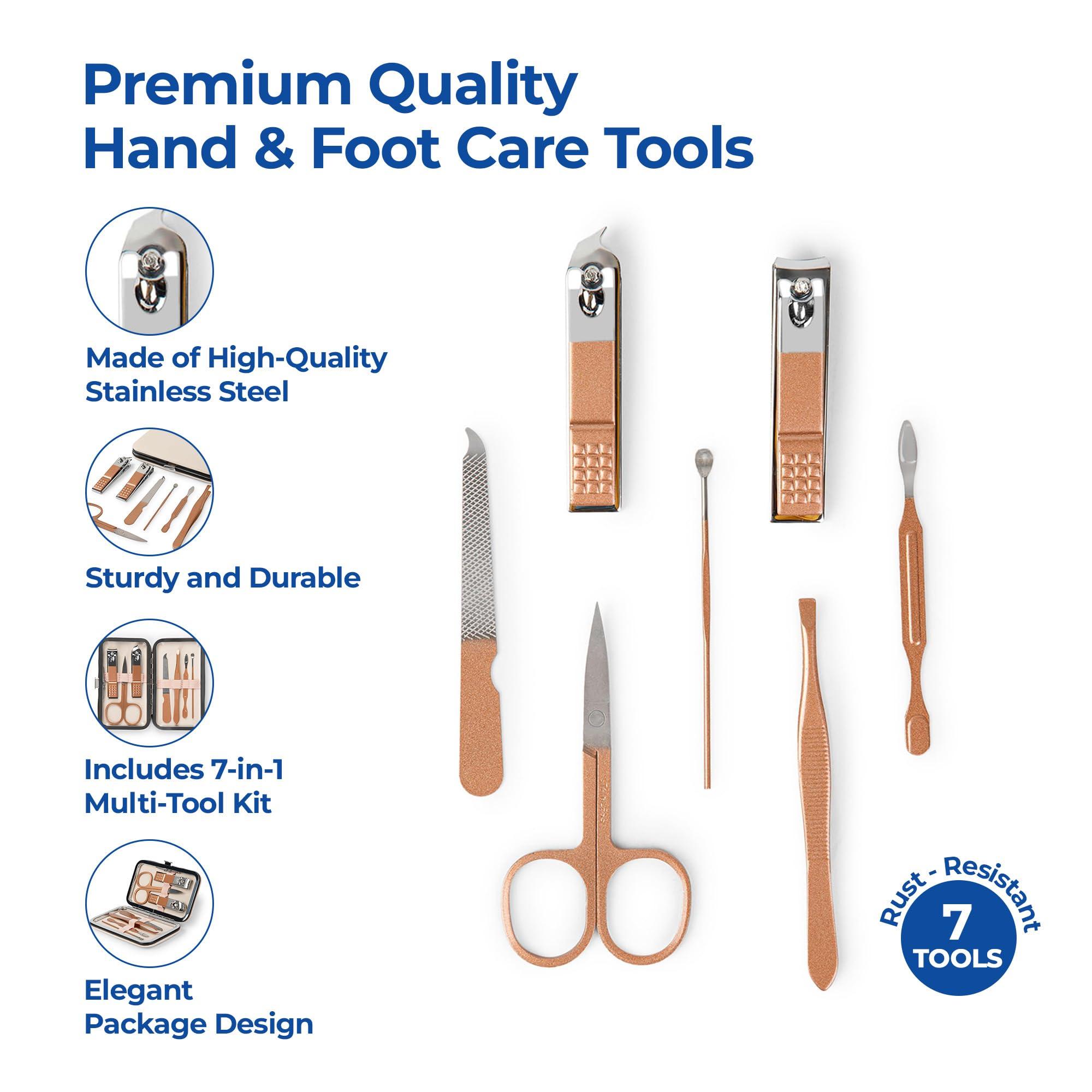 Dr Foot Dr Foot Pedicure Kit for Women for Foot | Manicure Pedicure Kit Products | Manicure Kit | Pedicure Tools | Nail Cutter Kit | Pedicure Set | Manicure Kit for Women | Pedicure Tools for Feet | (7 in 1)