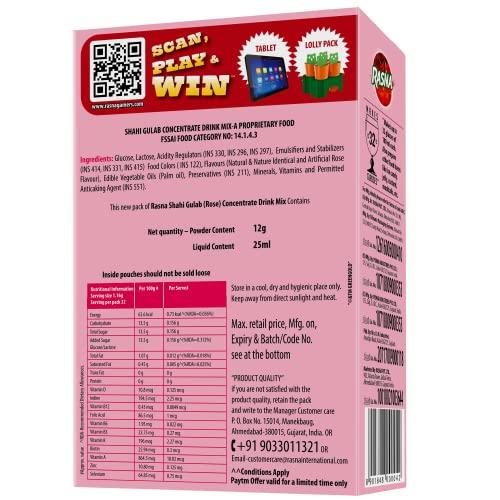 Rasna Rasna Fresh Fun 32 Glass monocarton, Shahi Gulab Pack of 5