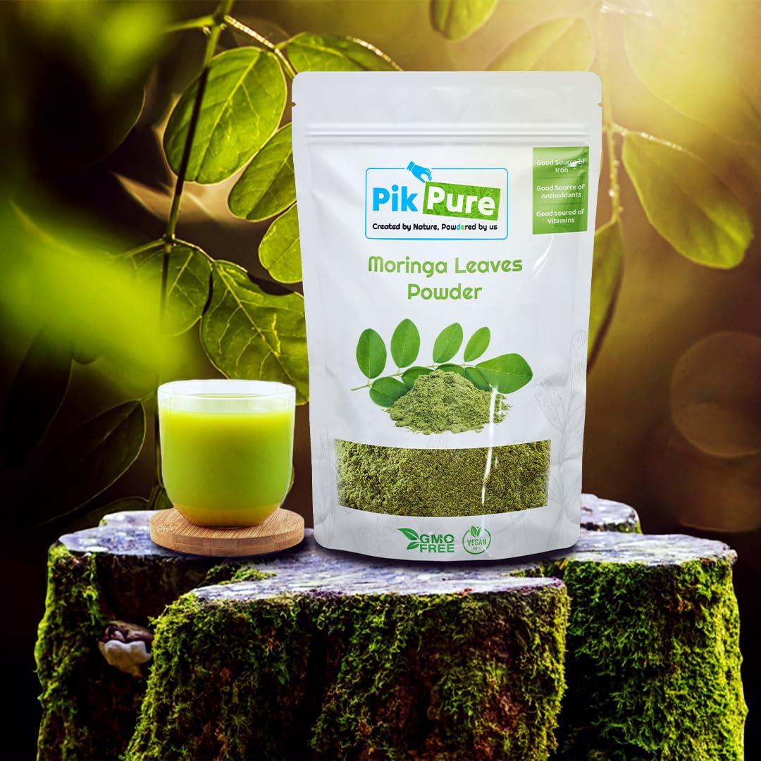 PikPure Pikpure Moringa Powder From Pure Moringa Leaves Detoxification And Natural Source Of Protein, Easy To Use, Powder (Pack Of 5 300 Gram Each)