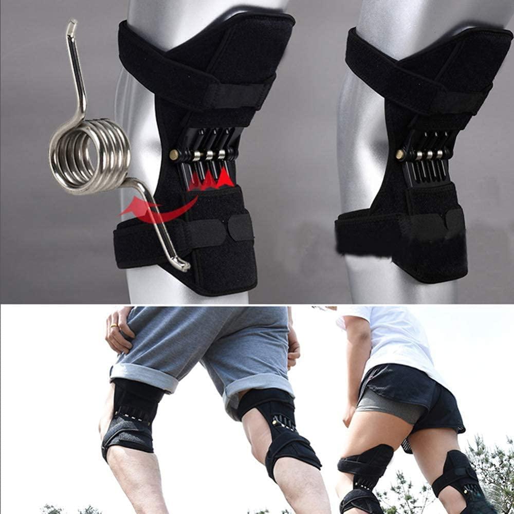 Grofilo Grofilo Joint Support Knee Pads Recovery Brace - Non-Slip Pain Relief Knee Lift Leg Band - Protective Sports Knee Stabilizer Pads Rebound Spring Force Knee Power Enhancer Booster