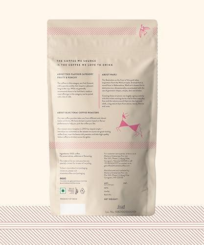 Blue Tokai Coffee Roasters Blue Tokai Coffee Thogarihunkal Estate HSD - Medium Roast (Whole Bean) 250 g | Made with 100% Specialty Grade Arabica Freshly Roasted Coffee Beans