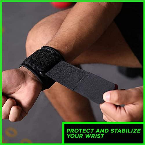 Luxify HYPing Wrist Support for Men & Women Gym Workout Band Hand Strap for Pain Relief Premium Supporter Exercise, Brace, Arthritis, Sports, Fitness Adjustable Belt Combo,1 Pair