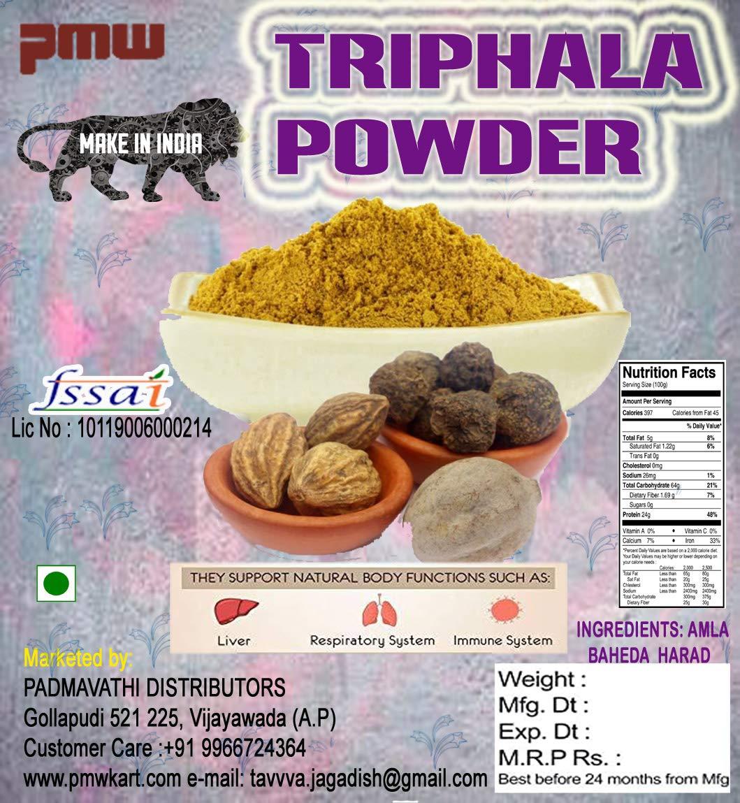 pmw Pmw - Triphala Powder - Jar Pack - Amla+Baheda+Harad - 100 Grams - Great Health Benifits