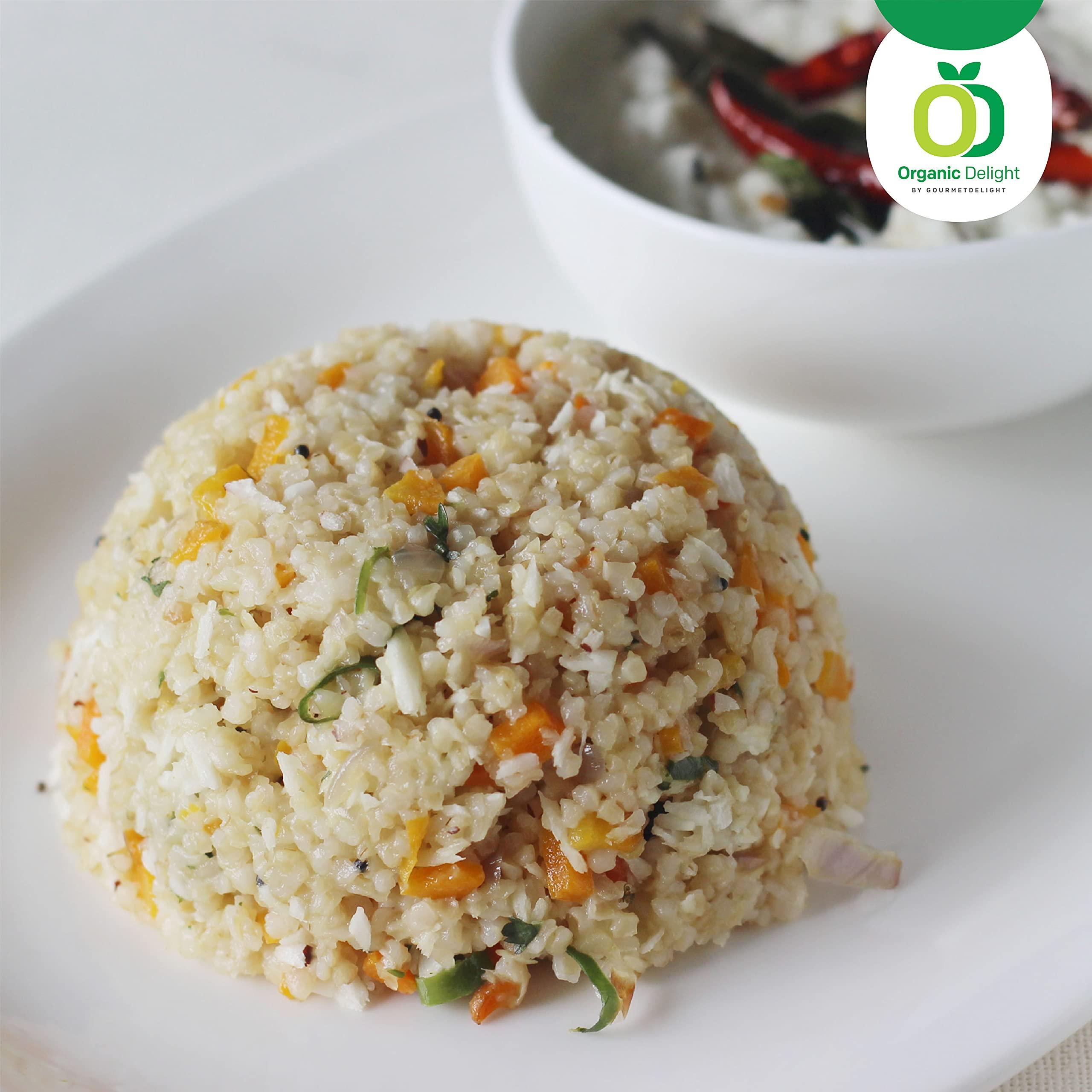 Organic Delight Organic Delight Wheat Daliya with High Fiber & Protein, Crushed Wheat Thuli for Used in Light Breakfast, Broken Wheat Gehu/Multi Grain Dalia (500g)