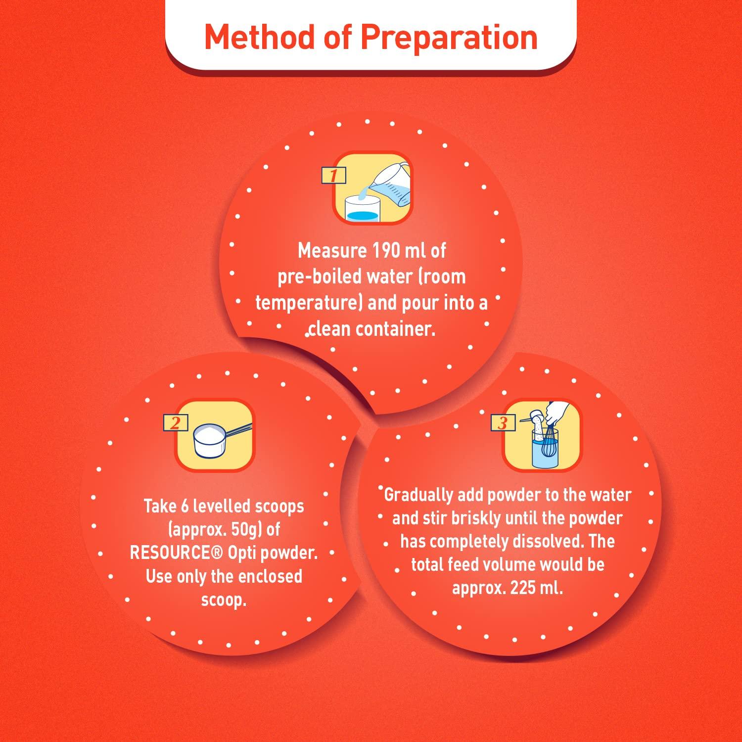 RESOURCE Nestle Health Science, Resource, Opti, Food For Dietary Management, Vanilla Flavour- 400g, Pet Jar