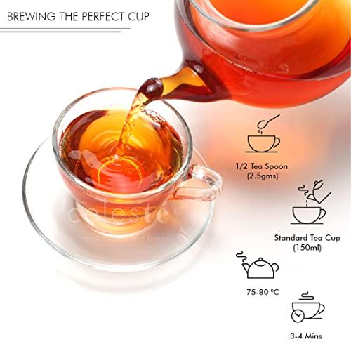 Celeste Celeste Green Tea SOULFUL TANGO Premium Whole Leaf, 100% Natural Ingredients Spearmint, Ginger, Lemongrass, Fennel and Green Tea, 50gm - 20 Cups