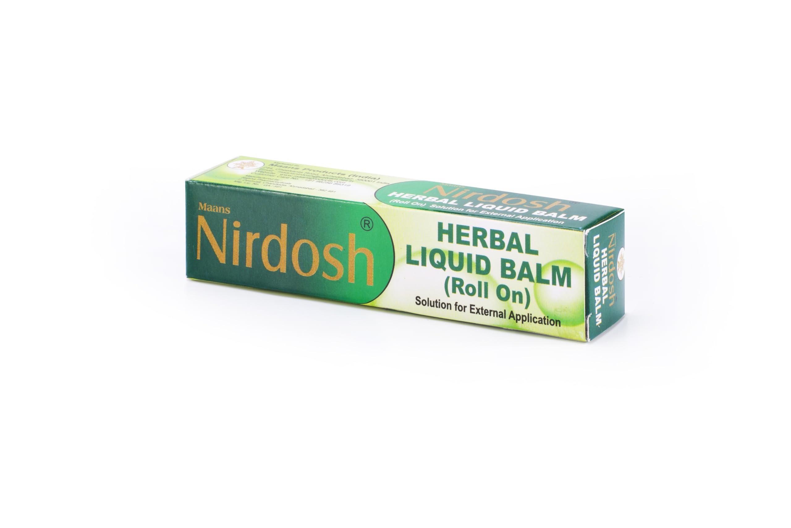 Nirdosh Nirdosh Herbal Liquid Roll-On Balm (Pack of 5) - 100% Natural Herbal Oil for Soothing Comfort