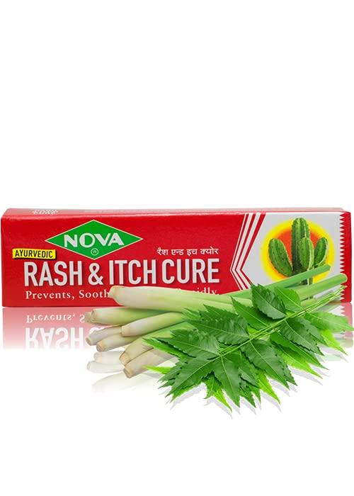 NOVA CREAM Nova Cream Combo Pack of Ayurvedic Cream + Ayurvedic Rash & Itch Cure + Lip Cure + Petroleum Jelly + Prickly Heat Talc | Pack of 5