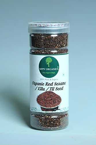 NPPV ORGANICS NPPV ORGANICS Natural Red Sesame Seeds/ Red Til Seeds/ Red Ellu 100% Pure & Organic (250 g)