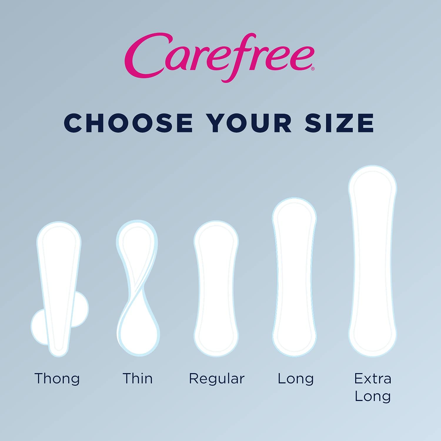 Carefree Long, 112 Count : Carefree Acti-Fresh Body Shape Ultra-Thin Panty Liners, Long Flat, Unscented - 112 Count