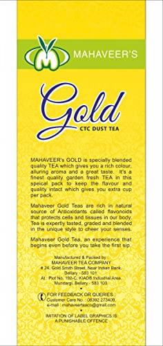 MAHAVEER'S TEA Mahaveer's Gold Premium Tea | Strong and Fresh | Kadak Chai Patti | Golden Assam Tea 500 Gm
