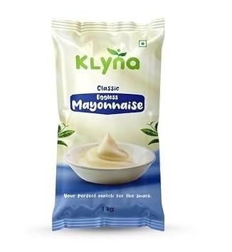 KLYNA KLYNA Eggless Mayonnaise (1kg) | Chef\'s Special | 100% Vegetarian Mayo | Extra Creamy and Delicious | Rich and thick texture I Use as a Salad Dressing, Spread on Bread, Toast, momos and burger