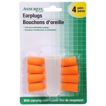 Assured Assured Soft Foam Earplugs with Plastic Case, 8-ct. Packs