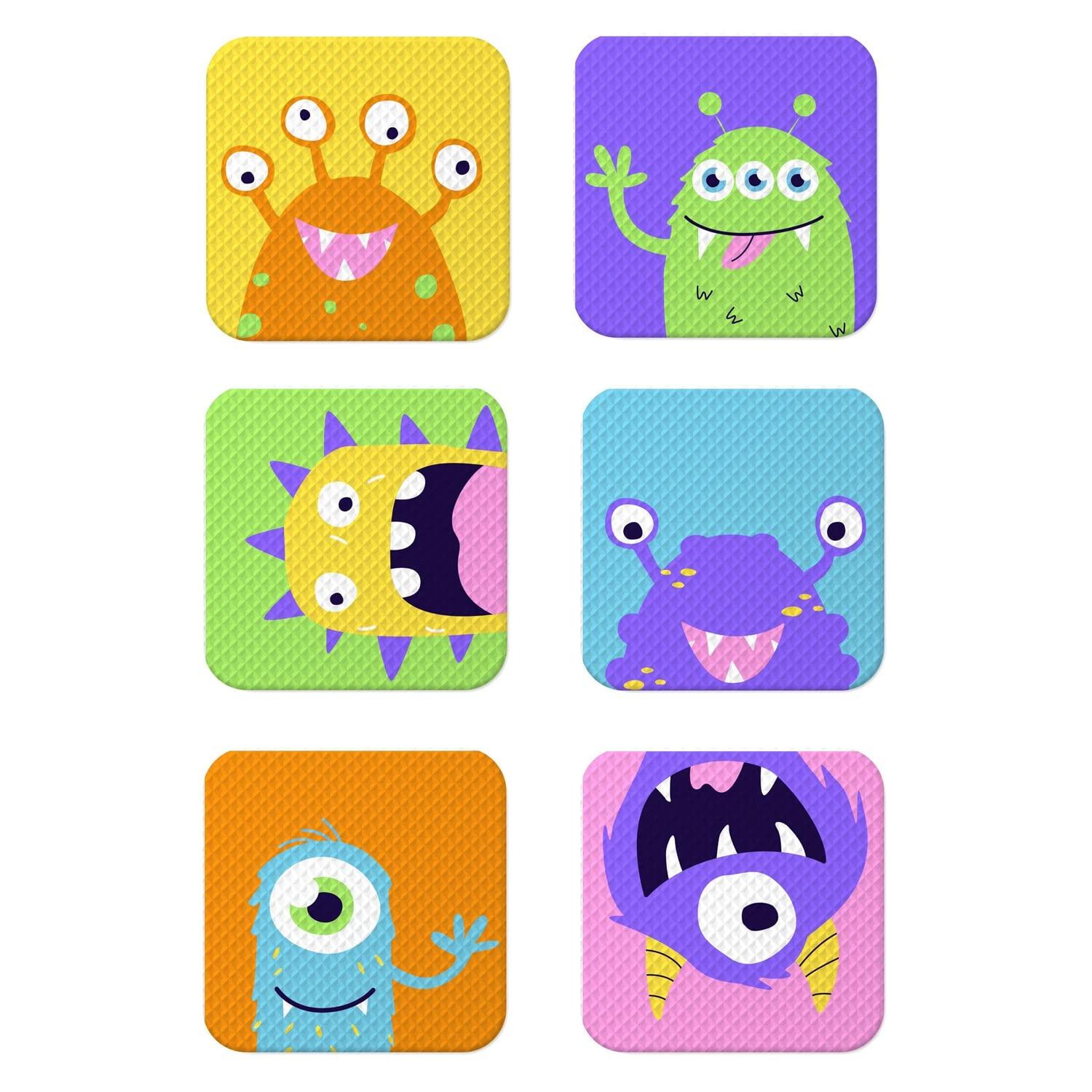 AYA PAPAYA Aya Papaya Ouchie Monster Print Mosquito Repellent Patches (24 Patches) & Ouchie Non-Toxic Printed Bandages - Blue (20 Strips)