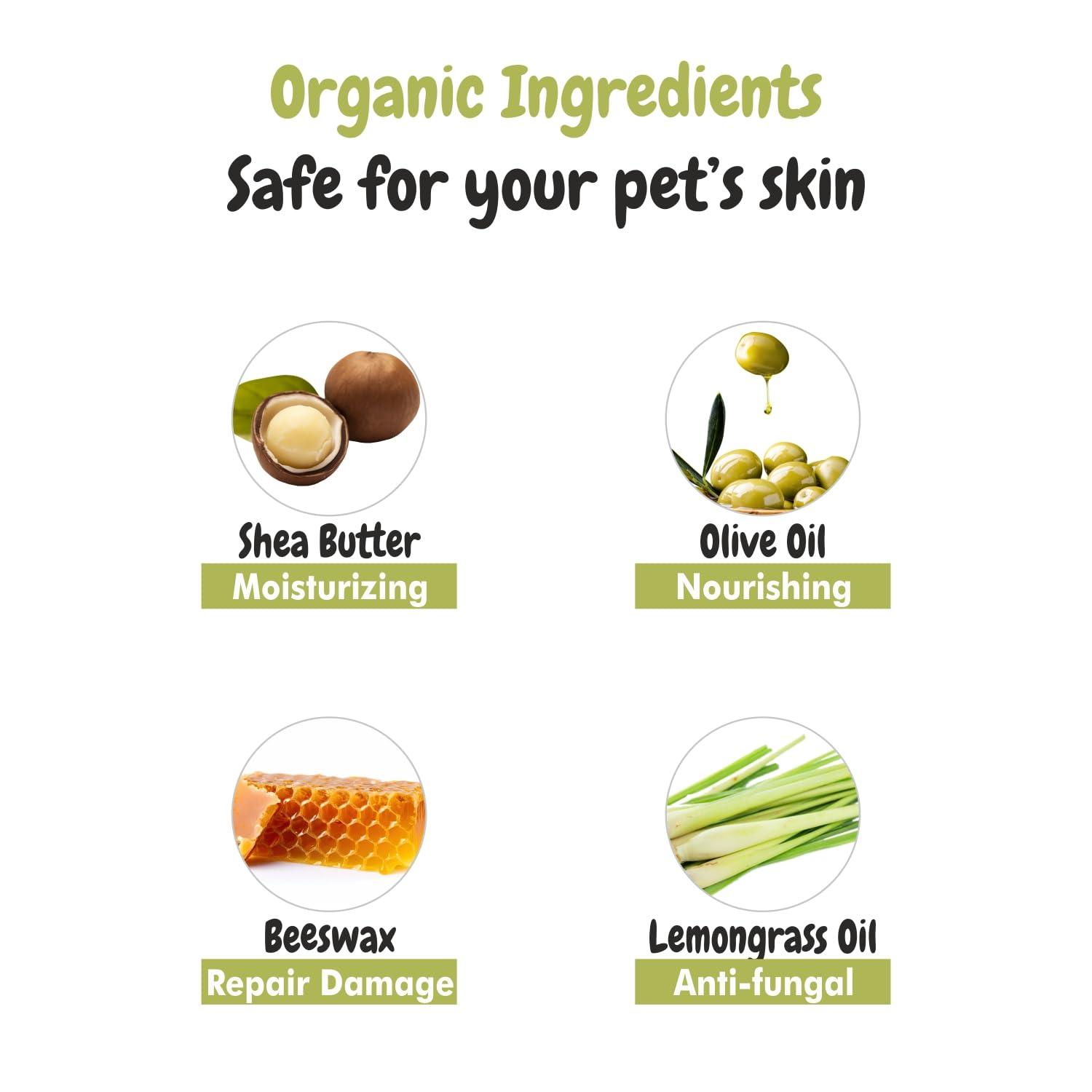 HARRODS Bscly 2-in-1 Moisturizing Paw Cream & Elbow Protector | 100g | for All Pet Care - Natural Cream, Wax, Balm for Healing Dry, Cracked, Chapped Paws & Elbows | Repairs & Heals