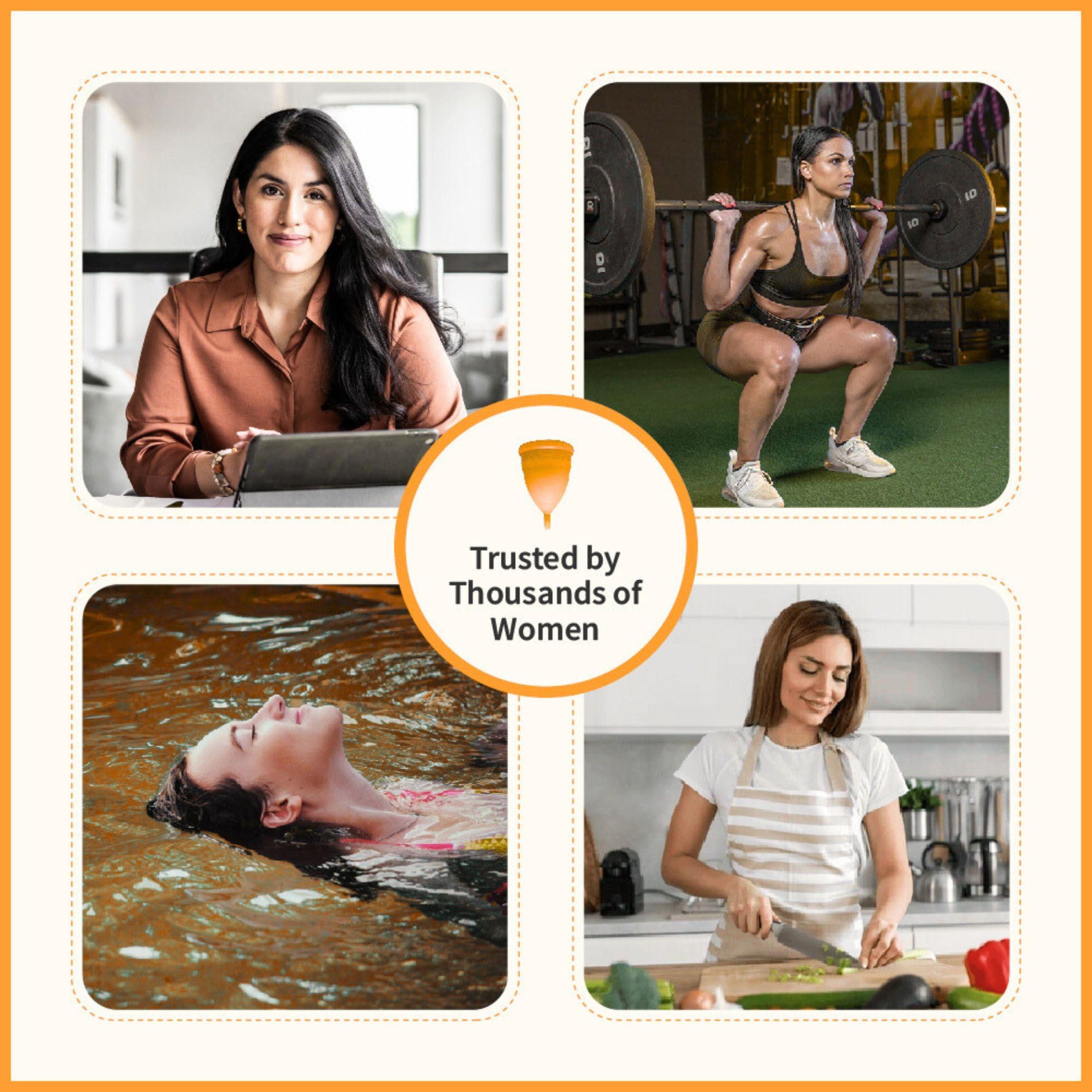 icare iCare Reusable Menstrual Cup for Women with Pouch, odour and Rash Free, No Leakage, Protection up to 12 Hours (Small, Transparent)