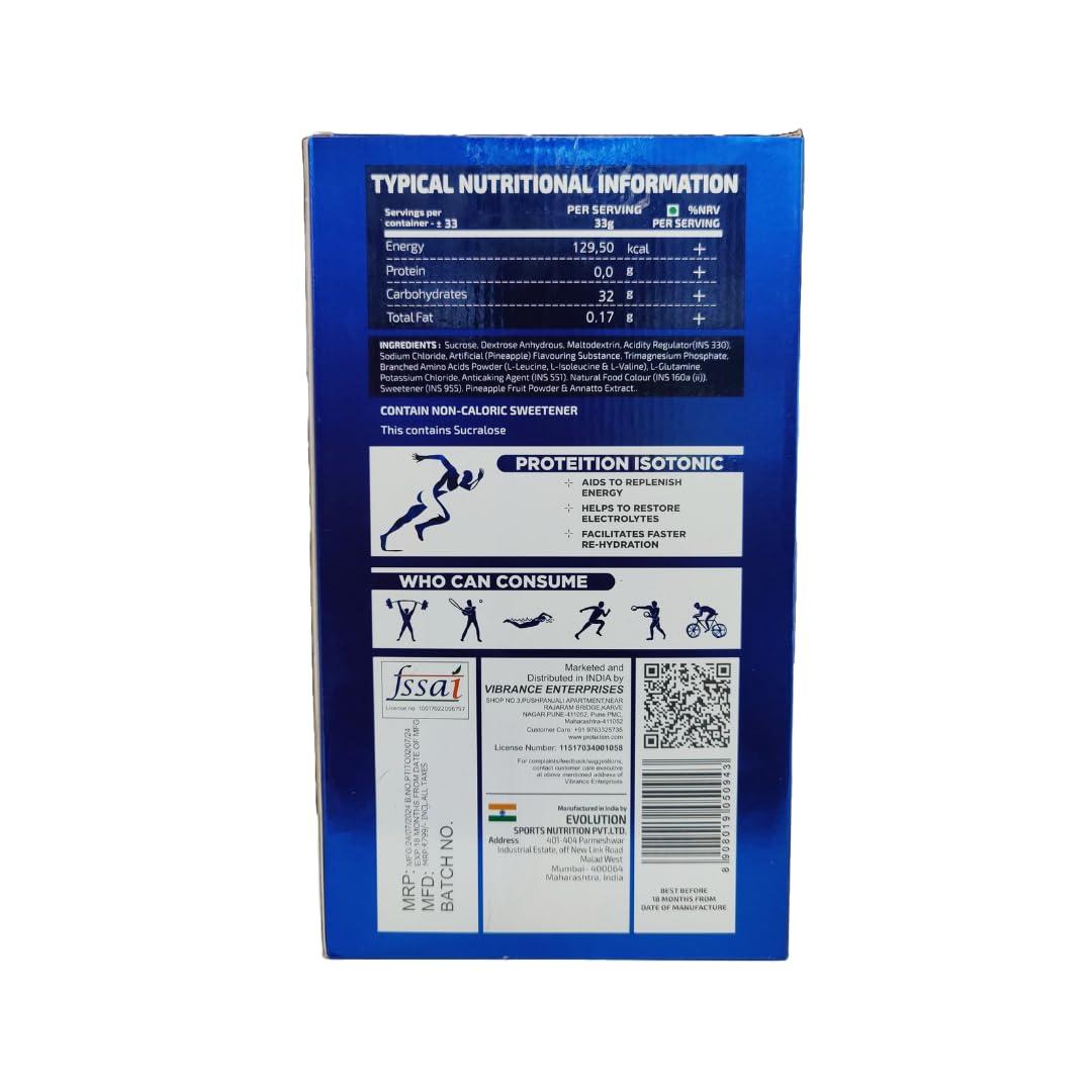 Proteition Proteition Elite Isotonic,Instant Energy Formula, Rapid Hydration, 250mg BCAA & L-Glutamine (2.2 Lbs, Orange)