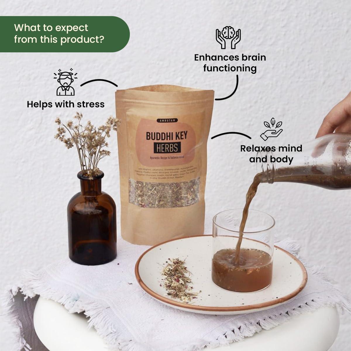 AMRUTAM AMRUTAM Buddhikey Herbs with Brahmi, Jatamansi, Shankhpushpi