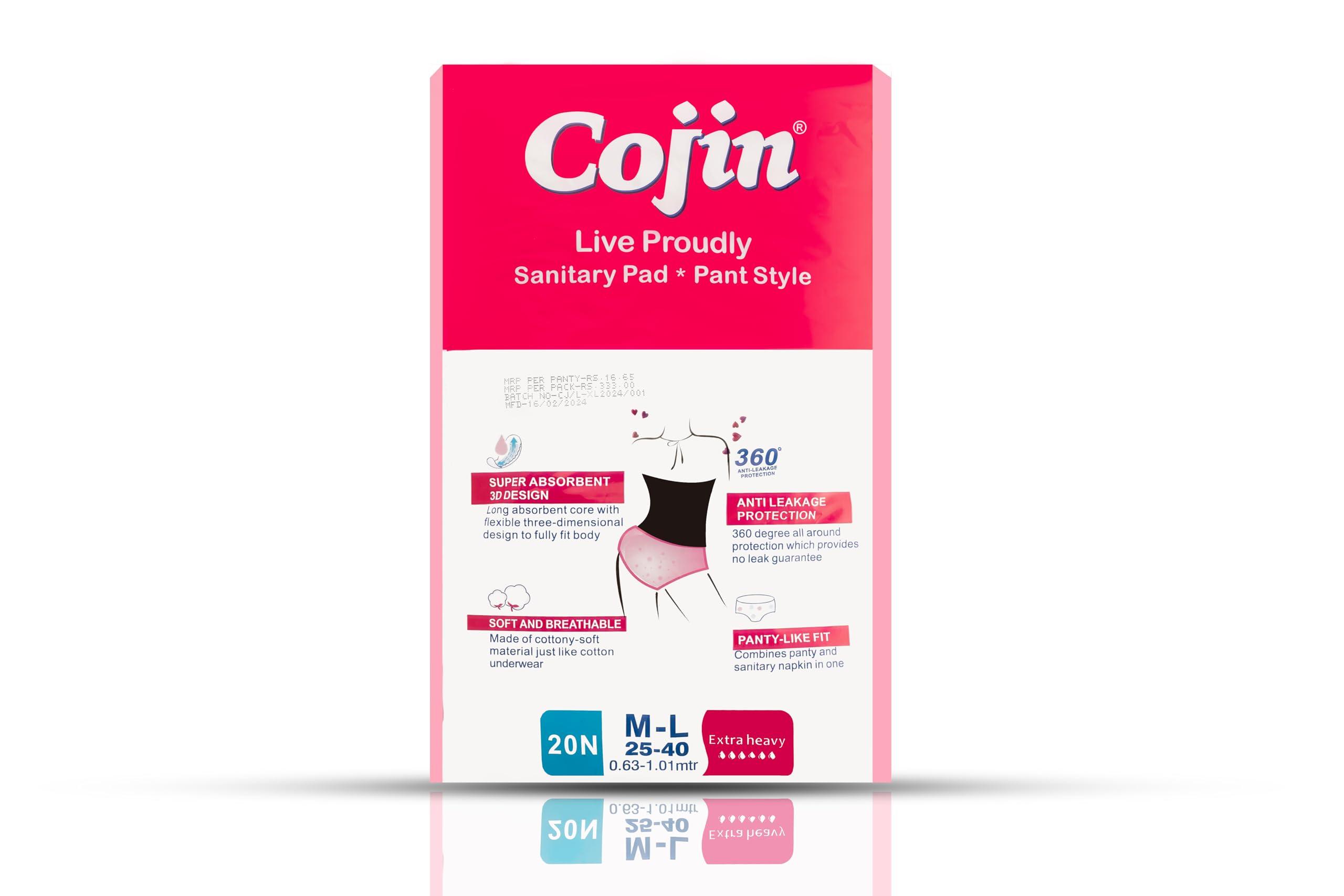 Cojin Cojin Overnight Disposable Period Panties For Heavy Flow (M-L) 20 panties