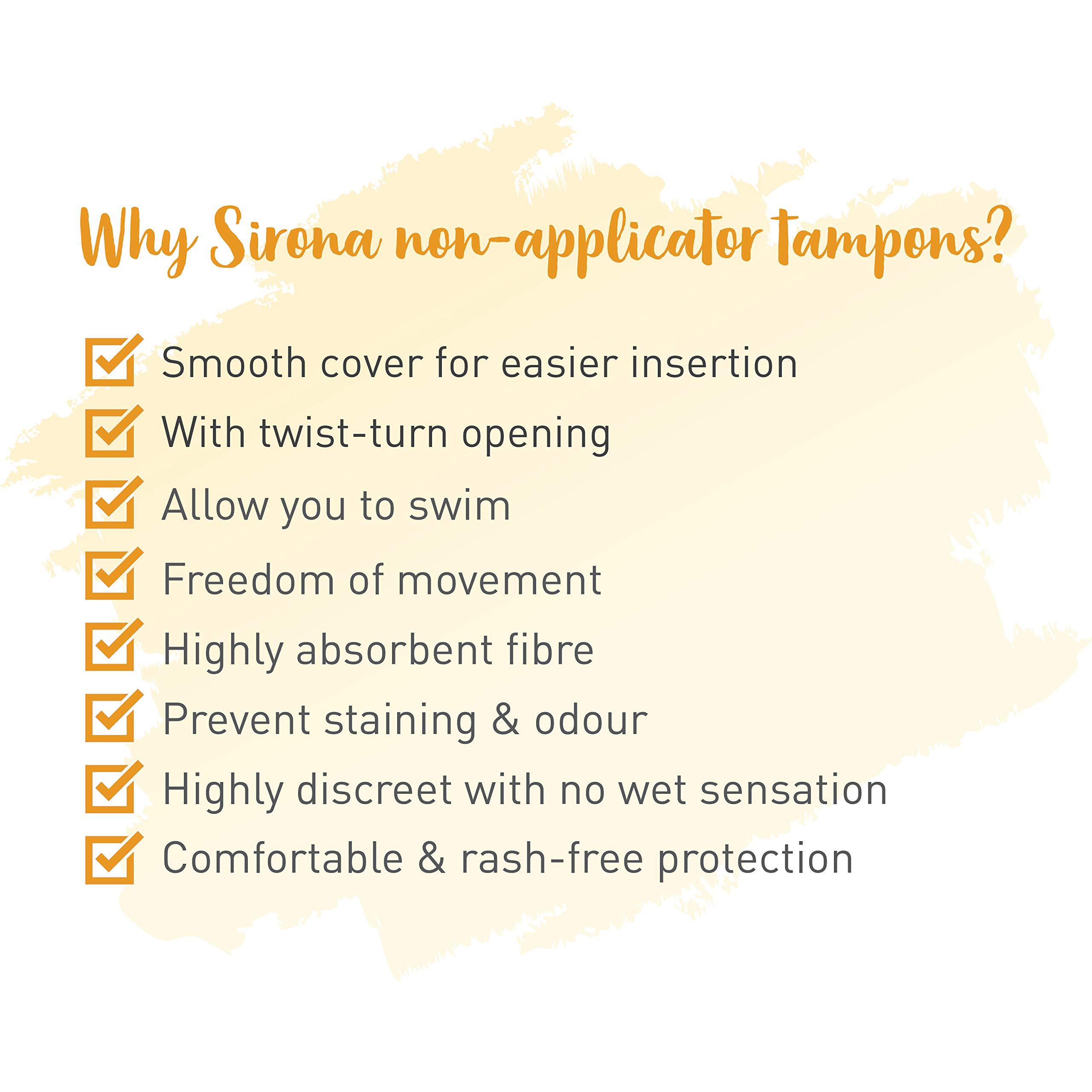 Sirona Sirona Period Made Easy Tampons - 20 Piece (Pack of 2) | For Heavy Flow | Biodegradable Tampons | FDA Approved