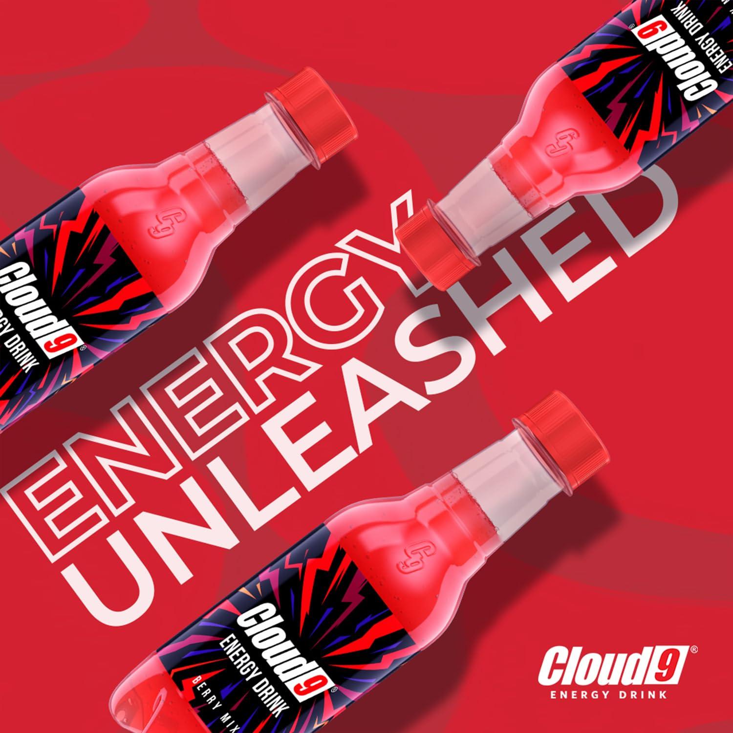 Cloud9 Cloud9 Energy Drink Berry Mix 250ml Bottle - Pack of 30 [Price Including Courier Charges]