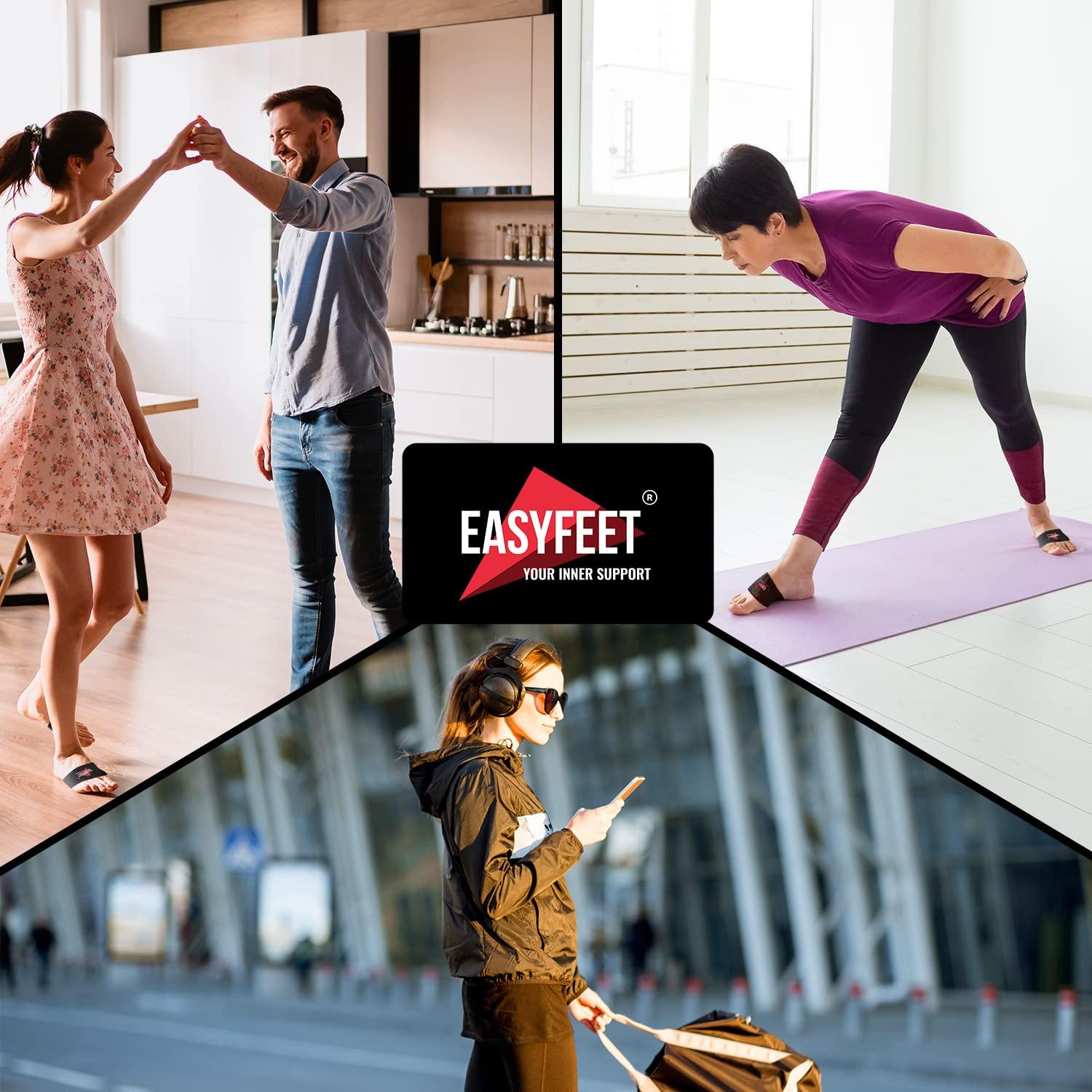 EASYFEET {New 2022} Arch Support Bands 2pcs Pack - Unisex Orthotic Health Compression for Foot Care Heel Spurs Foot Pain Relief Flat & Fallen Arches High Arch Flat Feet - Braces/Sleeves in 2 Sizes