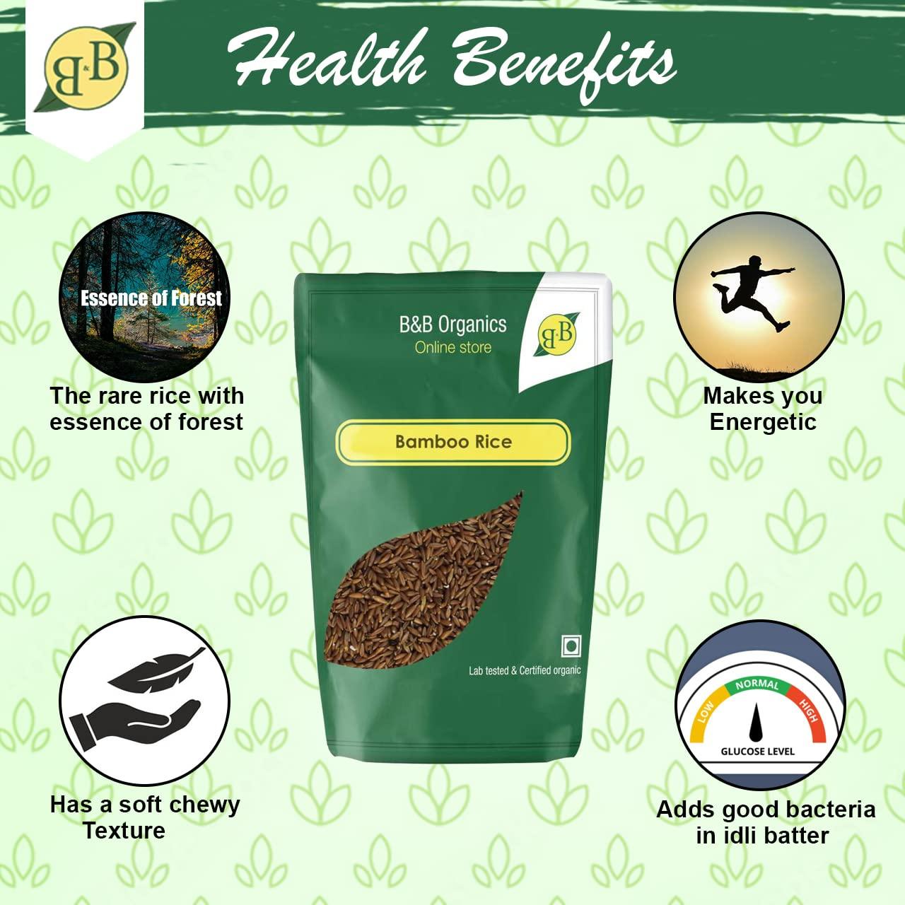 B&B Organics B&B Organics Bamboo Rice (200g), Nutrient and Fibre Rich/Moongil Arisi/Authentic and Healthy Rice