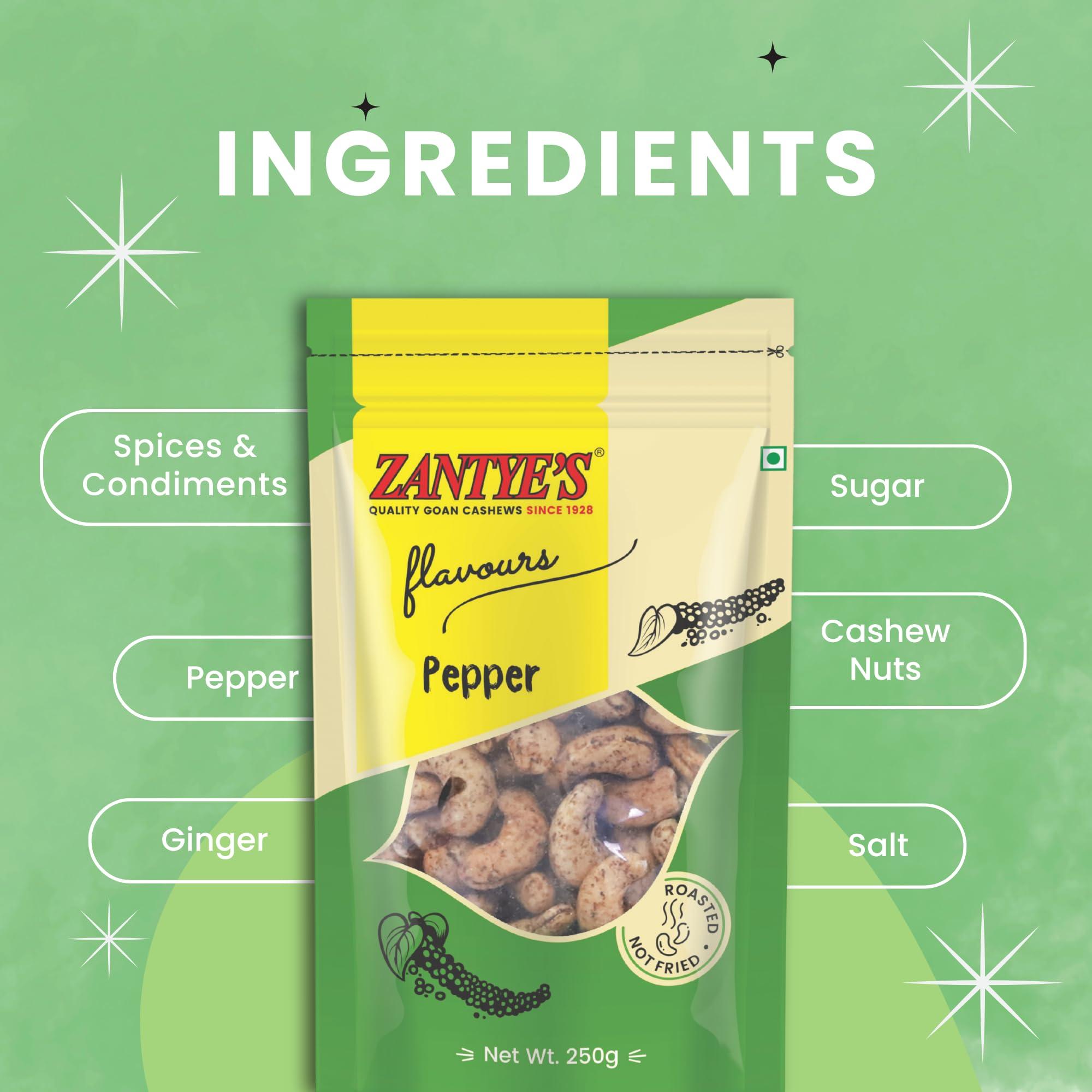 Zantye Zantye Pepper Cashew 250 Grams