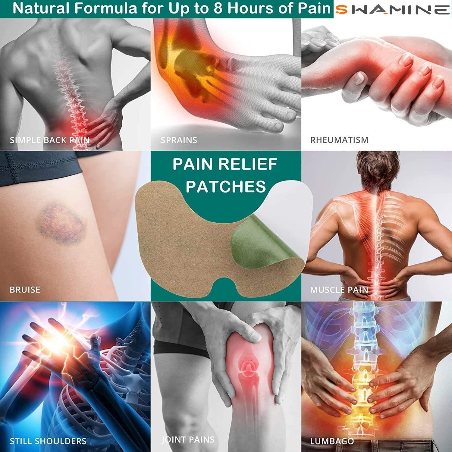 SWAMINE Herbal Knee Plaster Sticker Pain Relief and Inflammation Patches Joint Knee Relief Patches Kit Natural Wormwood Extract Sticker Knee Pain Relief Patches For Men Women Pack Of 10