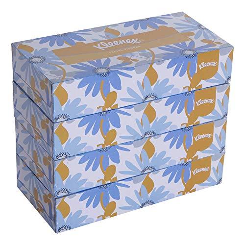 Kleenex KLEENEX® Facial Tissue Box 60036-2 ply Flat Box Facial Tissue - 4 Tissue Boxes x 100 Face Tissues - Sheet Size 20 x 20 cm (400 facial tissue)