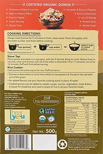 ORGANIC INDIA Organic India Quinoa Nutritious Food - 500 g (Pack of 4)