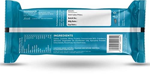 swasthum Mettle Spirulina Fruit and Nut Pro protein Bar | Each 60g Bar | Protein Bars (360 g, Spirulina Fruit and Nut)