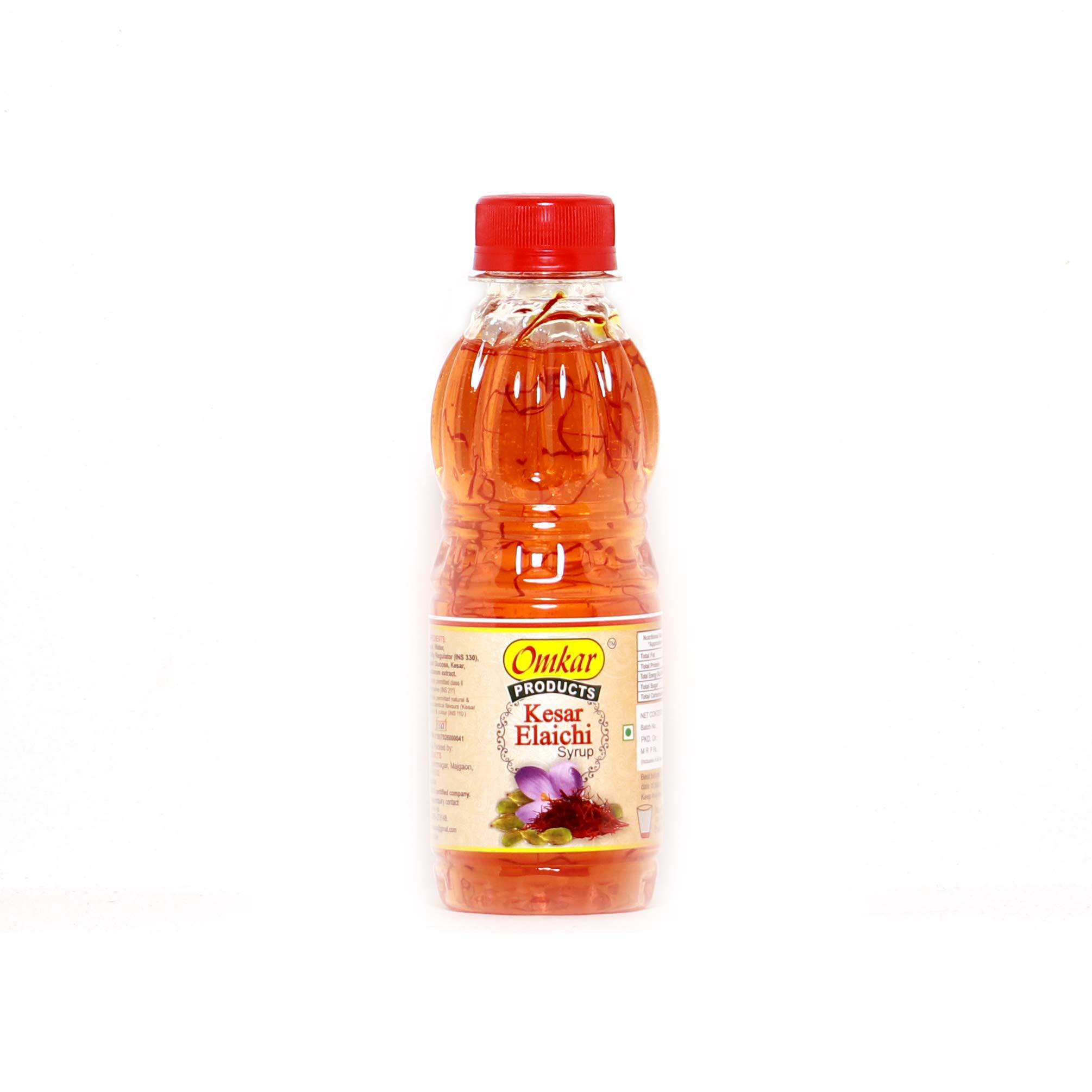 Omkar Products Omkar Products Kesar Elaichi Syrup (200 ml) (Pack of 2)