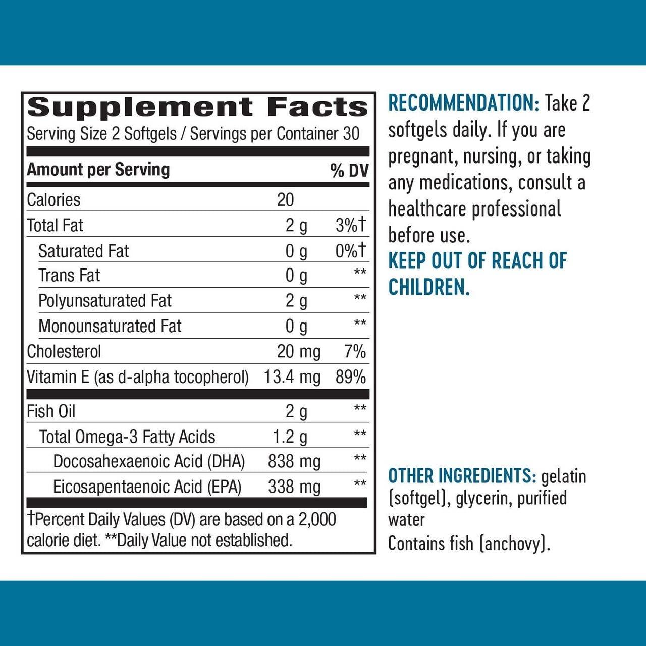 NATURE'S WAY Nature's Way EfaGold Mega-DHA 1000 mg, 60 Softgels