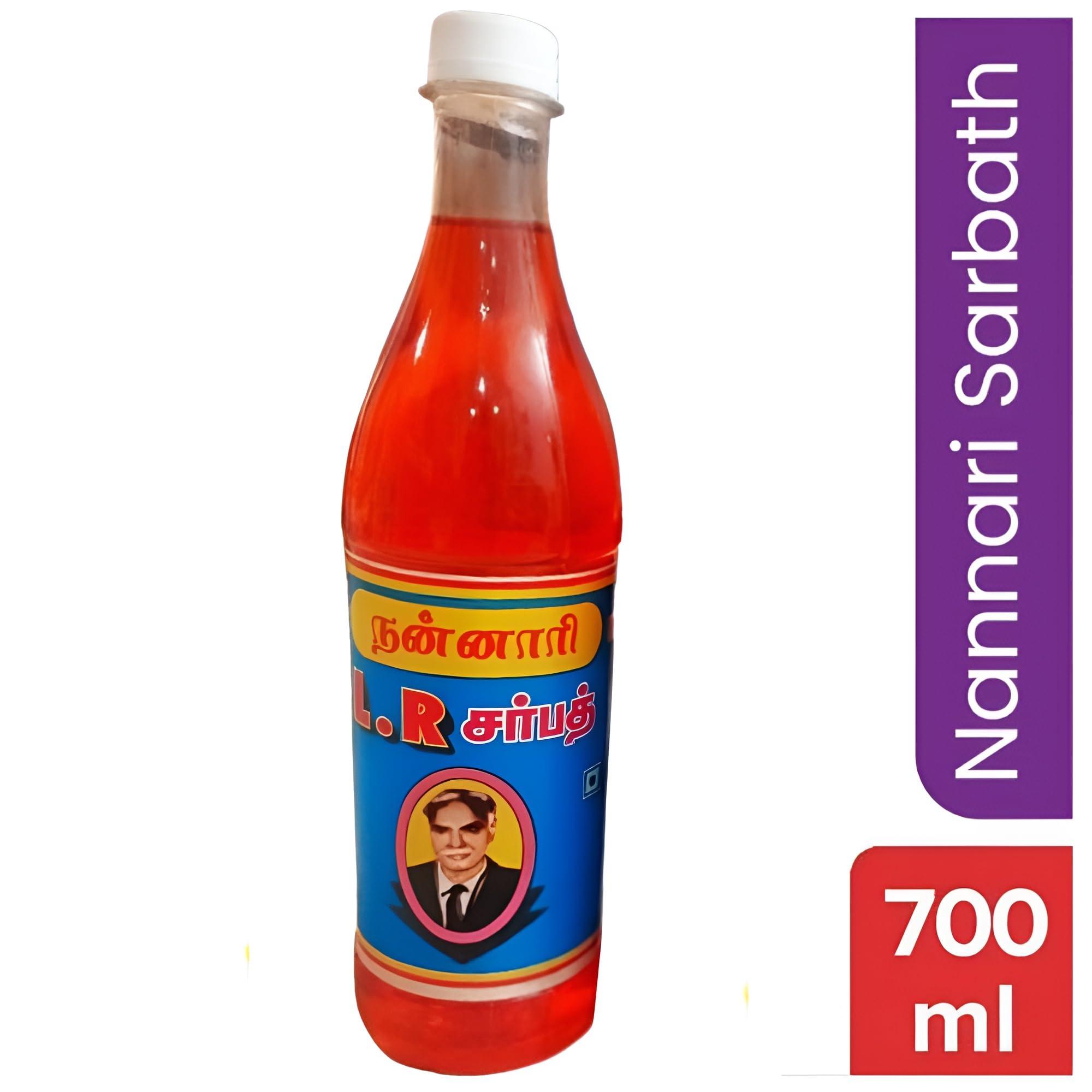 Generic LR Nannari Sharbath 700ml | Natural & Refreshing Cool Drink | Beat the Heat with LR Nanari sarbath (Nannari + Grape Sarbath, 700ml + 700ml)