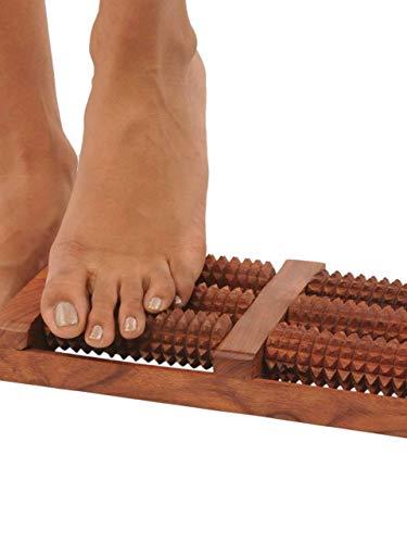 ACE WOOD CRAFTS AWC Wooden Foot/Feet Massager 6 Roller Stress Acupressure Acupuncture Foot Massage