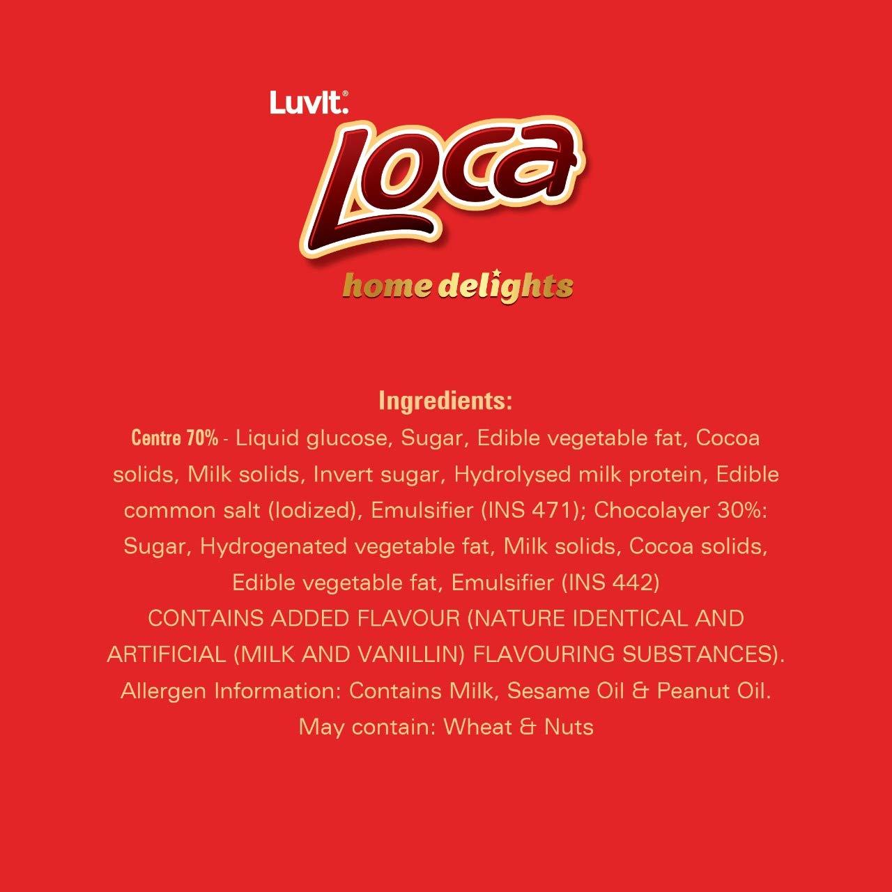 LuvIt. Luvlt Loca Home Delight Choco Caramel Bar with Nougat | Homepack | Pack of 1, 200g
