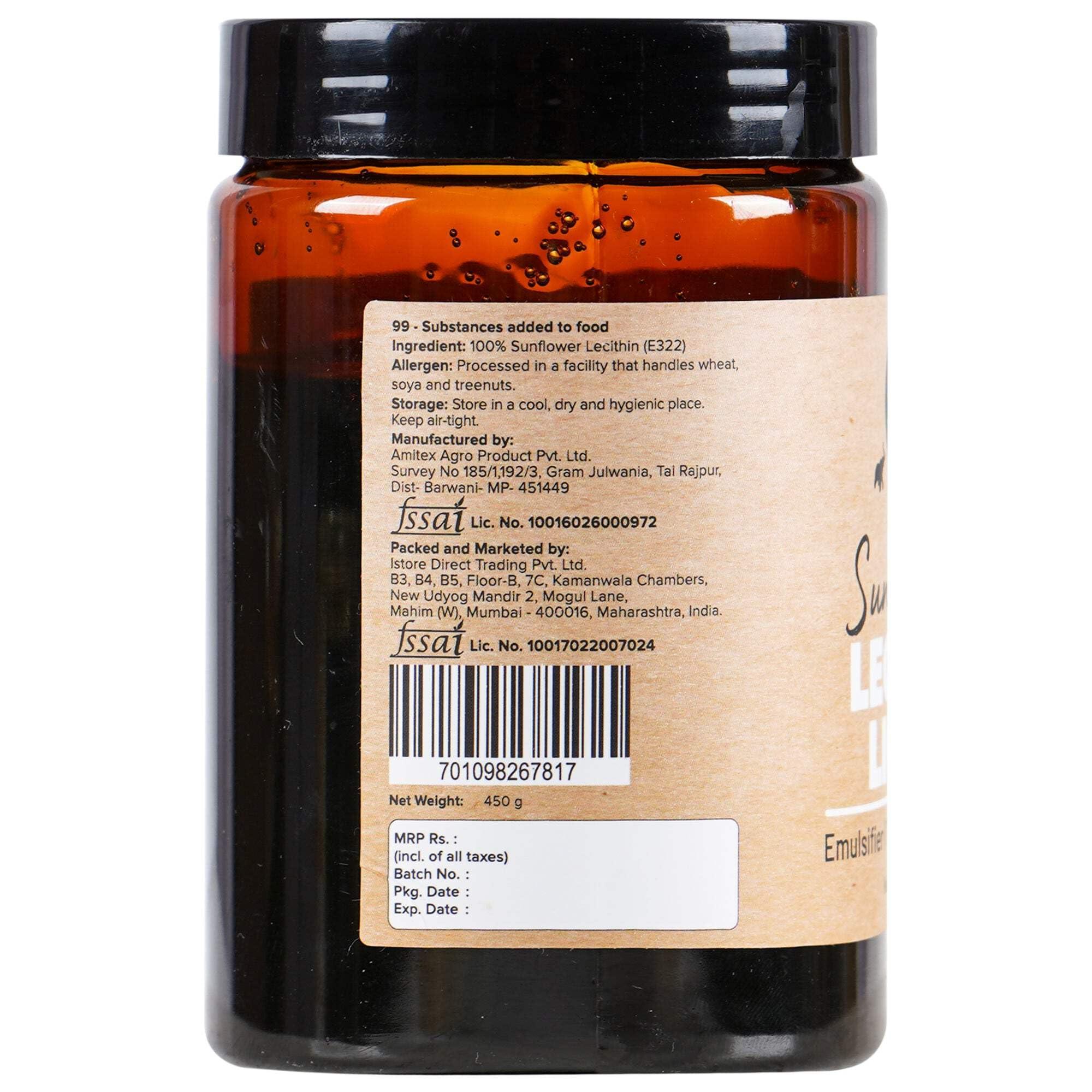 urban platter Urban Platter Sunflower Lecithin Liquid, 450g (Emulsifier|Thickener|Stabiliser|Natural Food Additive|Add to bakery products, chocolate, confectionery products)