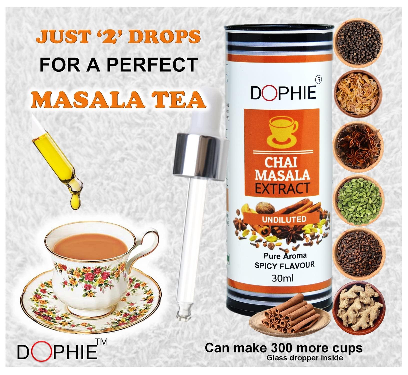 Dophie Dophie Orange Chai all spices Chai Masala extract-1, Garlic Chai Masala drops -1 / Magical taste and aroma with tea masala, More flavour than chai masala powder (Combo Pack)