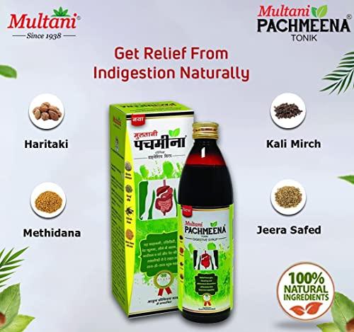 Multani Multani Pachmeena Tonik Digestive Syrup |Ayurvedic Products For Better Digestion | Relief From Gas, Bloating, Abdominal Discomfort | Improves Appetite 100% Natural & Ayurvedic | 300 Ml