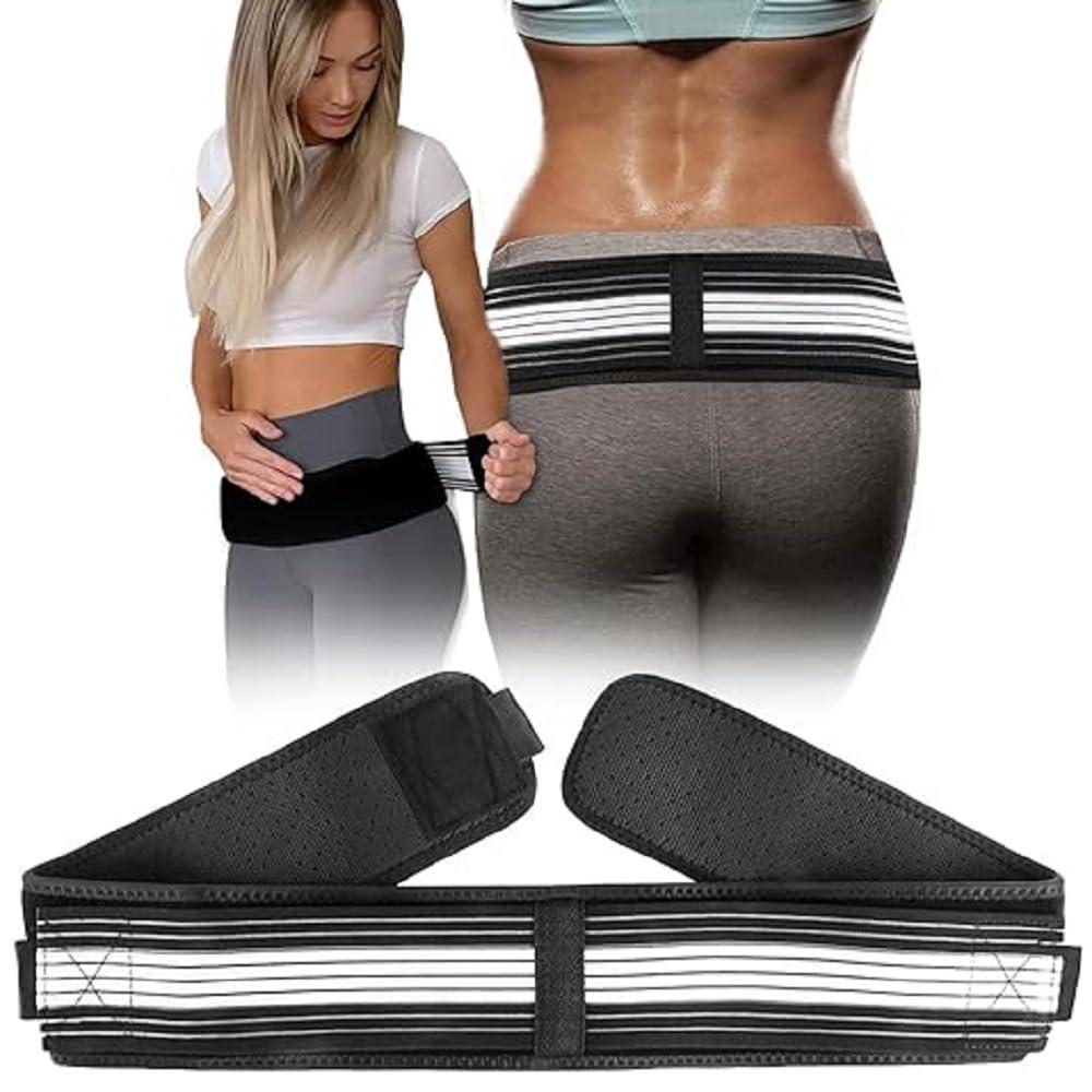 GROWTOP GROWTOP Sacroiliac SI Joint Hip Belt - Lower Back Support Brace for Men and Women - Hip Braces for Hip Pain - Pelvic Support Belt - Trochanter Belt