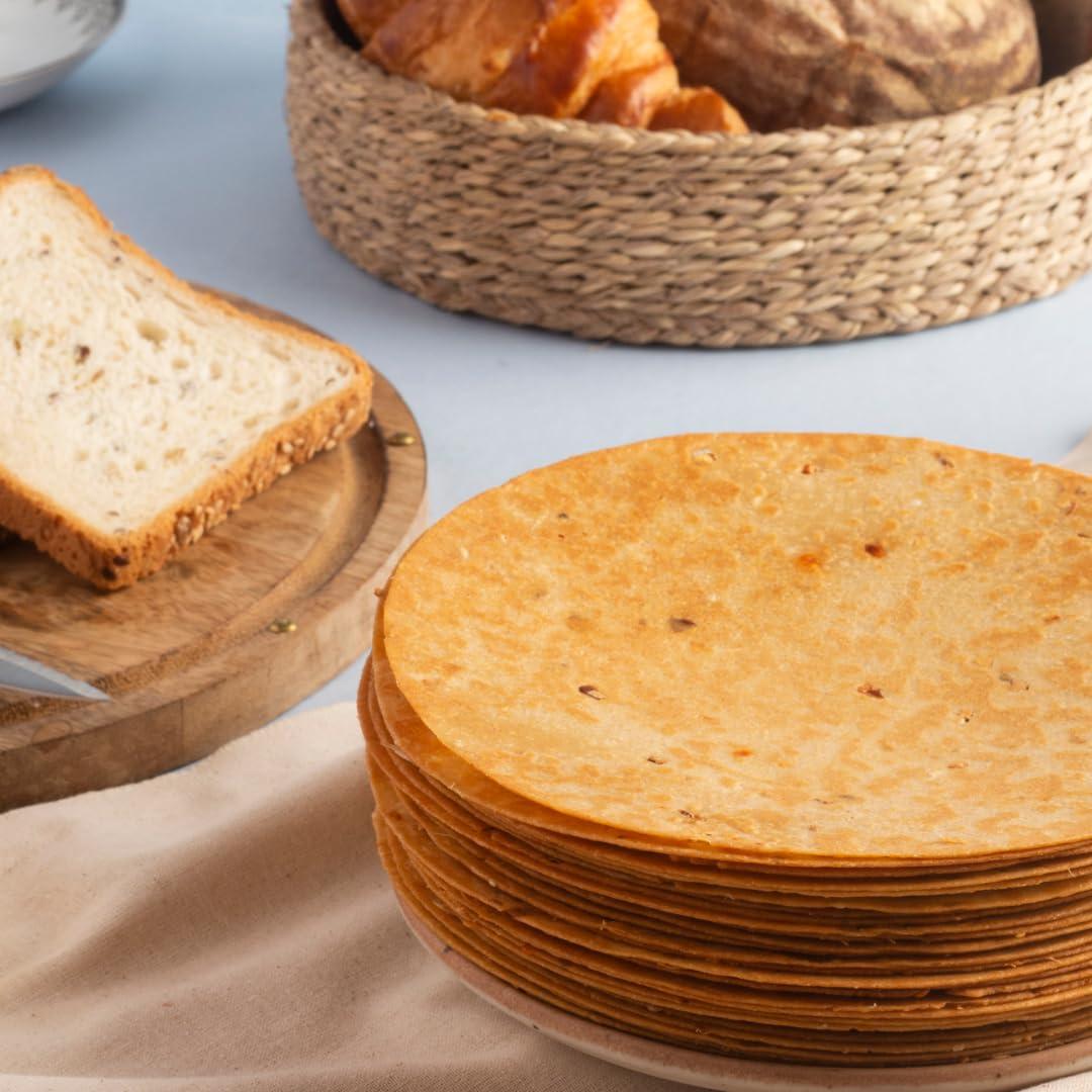 Prolicious Prolicious 2X Protein Jeera Khakra | NO Palm Oil | Crispy | Ready to Eat | Flavourful | High Protein Healthy Anytime Snack (Pack of 4, 170 Grams each)