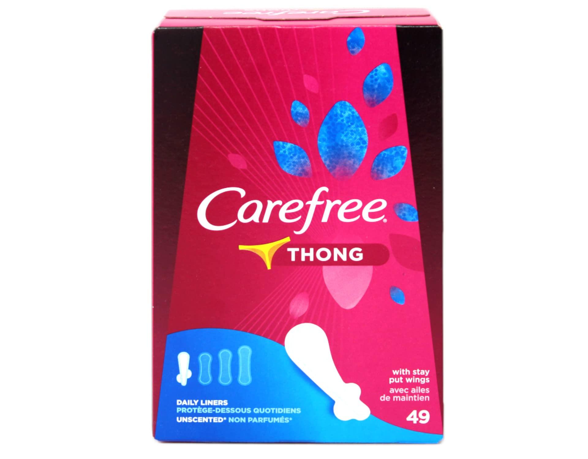 Carefree Carefree Thong Pantiliners, Unscented - 49 ct