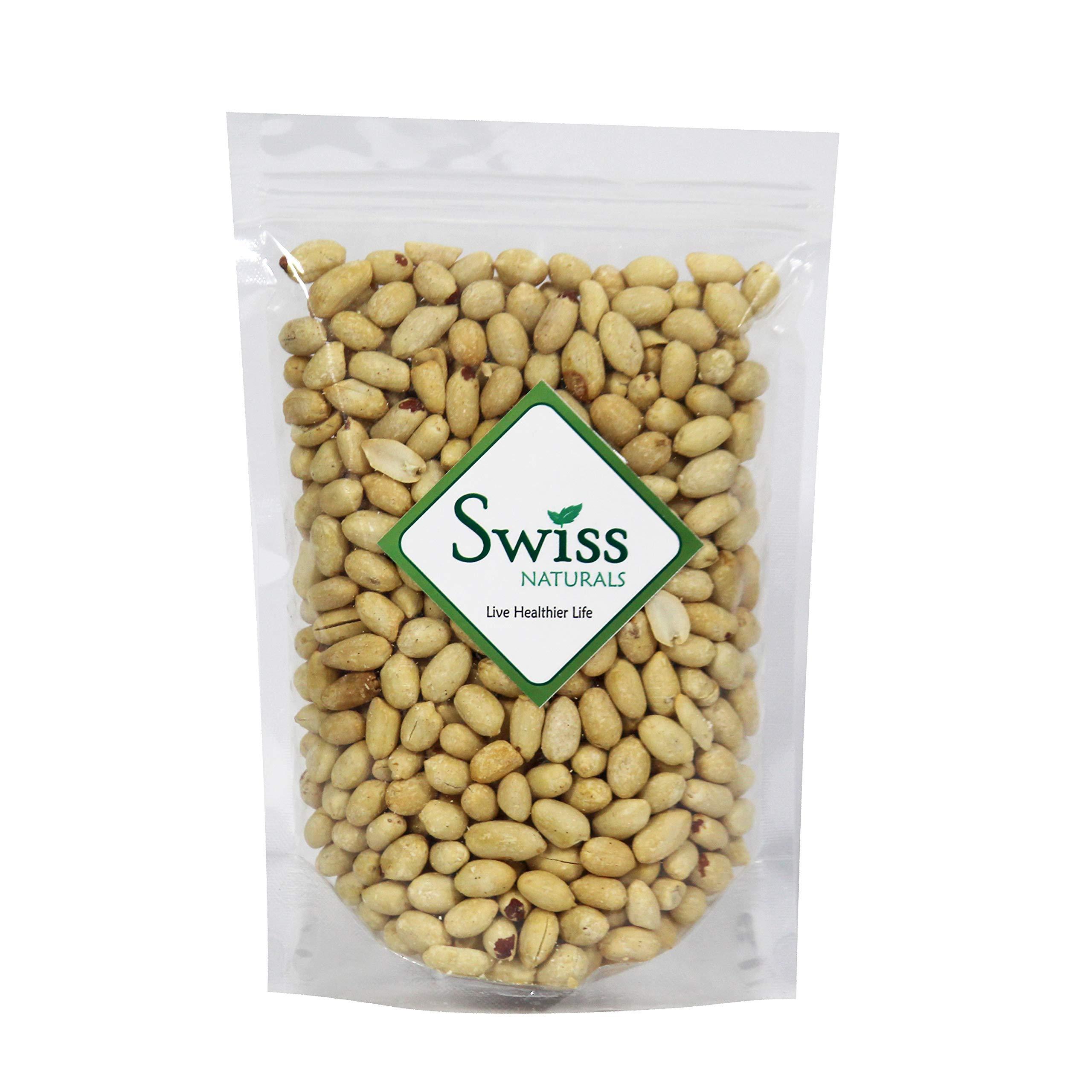 Swiss Naturals Swiss Naturals Roasted Unsalted Peanuts [Skin Removed] 900gm