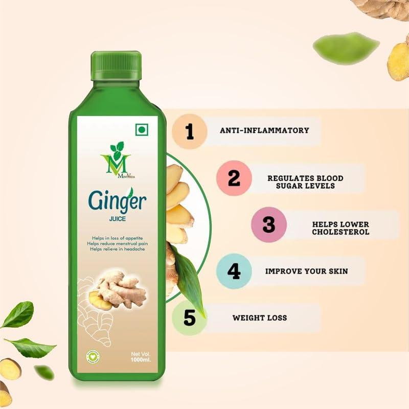 Mint Veda Mint Veda Natural Raw Ginger Juice | Concentrated Ginger Ale Health Drink | Sugar Free With No Added Preservatives Healthy Vegetable Juice Which Boosts Immunity and digestion