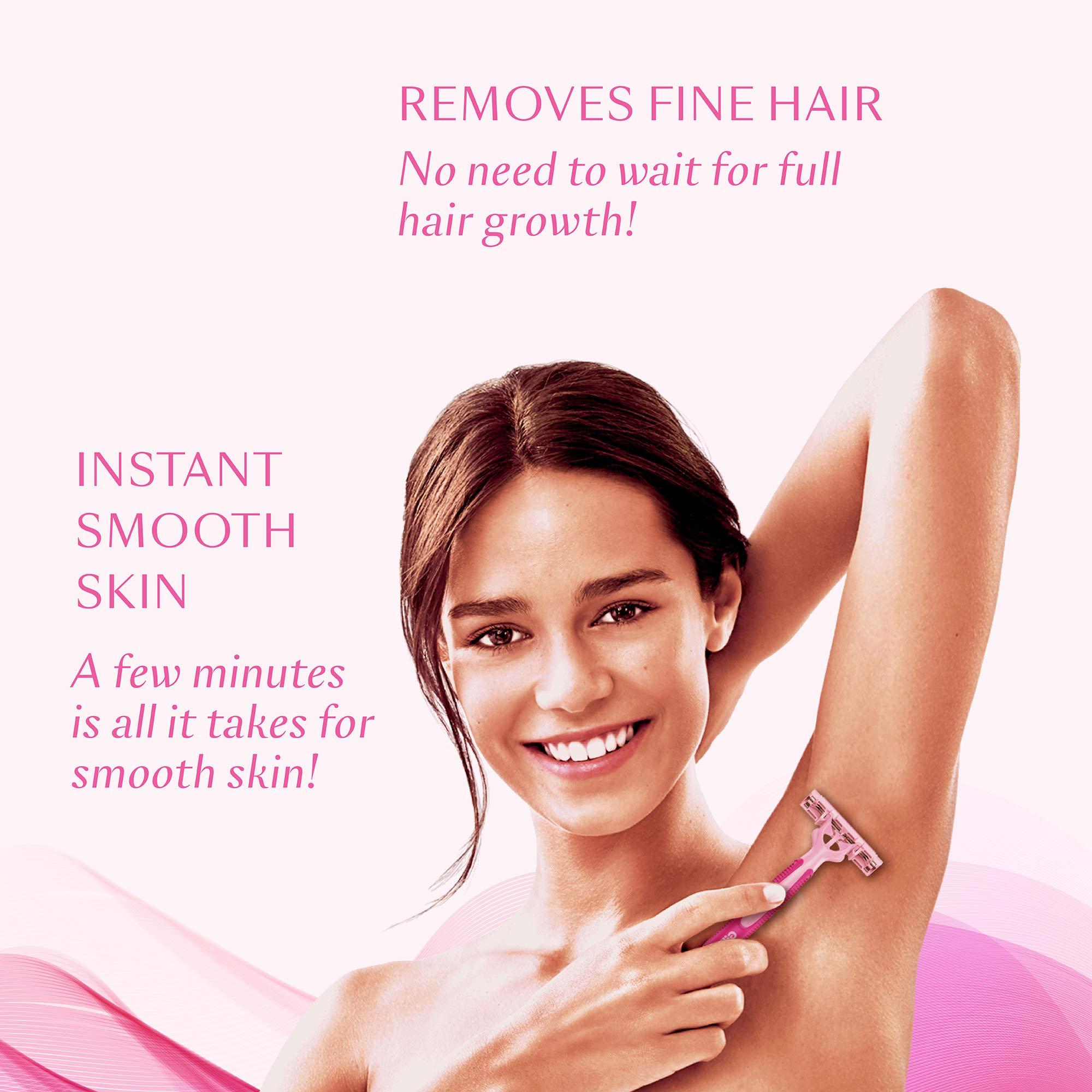 Gillette Venus Gillette Venus Hair Removal Razor Blades/Refills/Cartridges for Women - 4 Pieces (Aloe Vera Glidestrip) & Gillette Venus Simply Venus Pink Hair Removal for Women - 5 razors (B4G1)