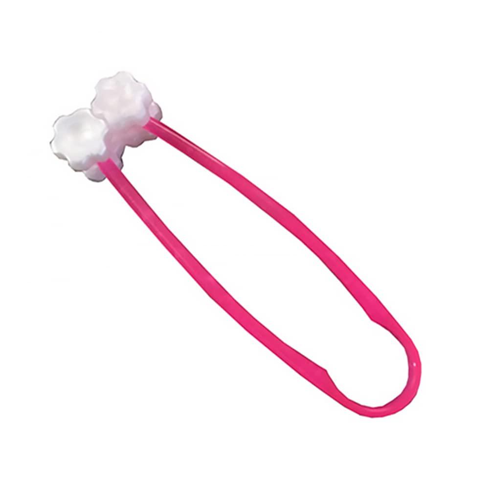 TEHAUX Face Massage- 2pcs Cat Roller Relaxer Silicone Grooming Brush Tool Face- Lift Legs Massage Rose Red